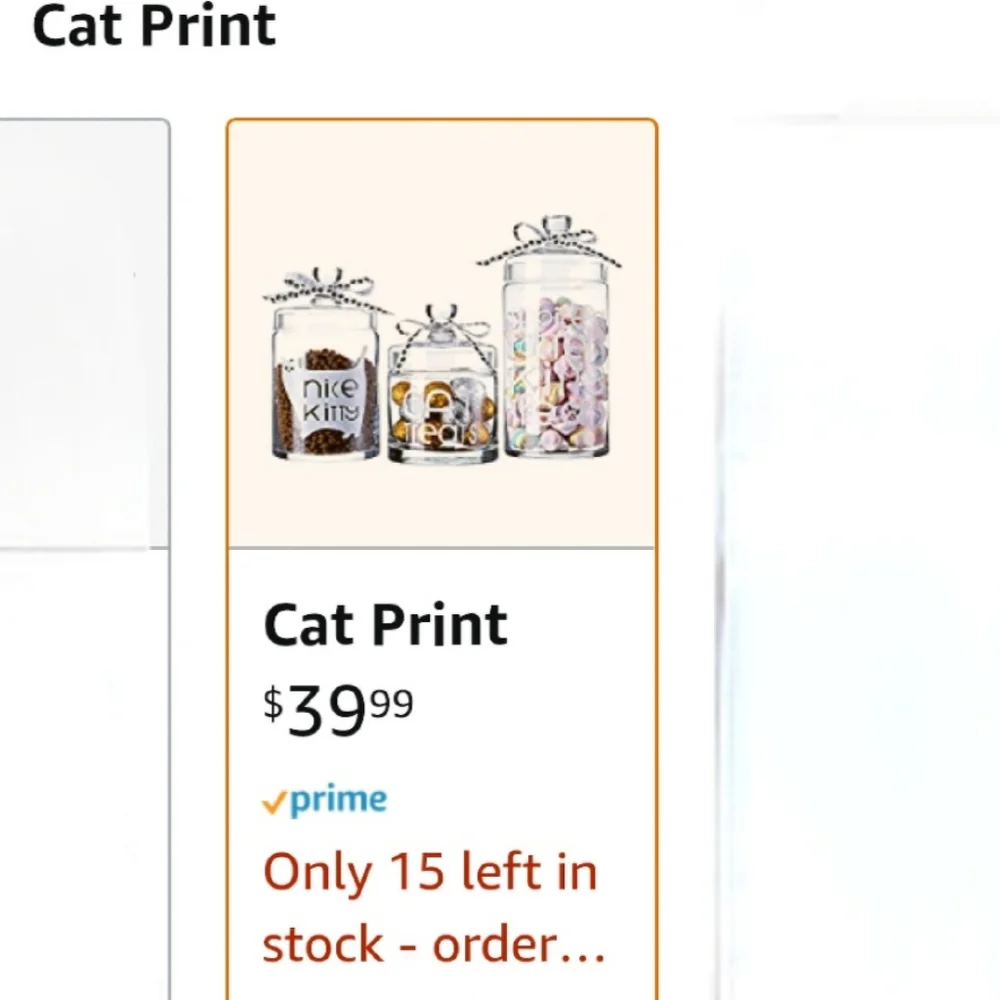 Glass kitty treat jars